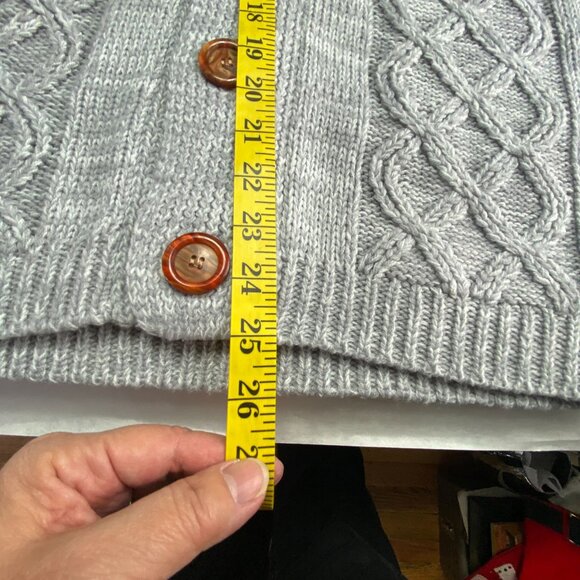 Vintage McLockland Shawl Collar Cardigan Gray M - Picture 9 of 9